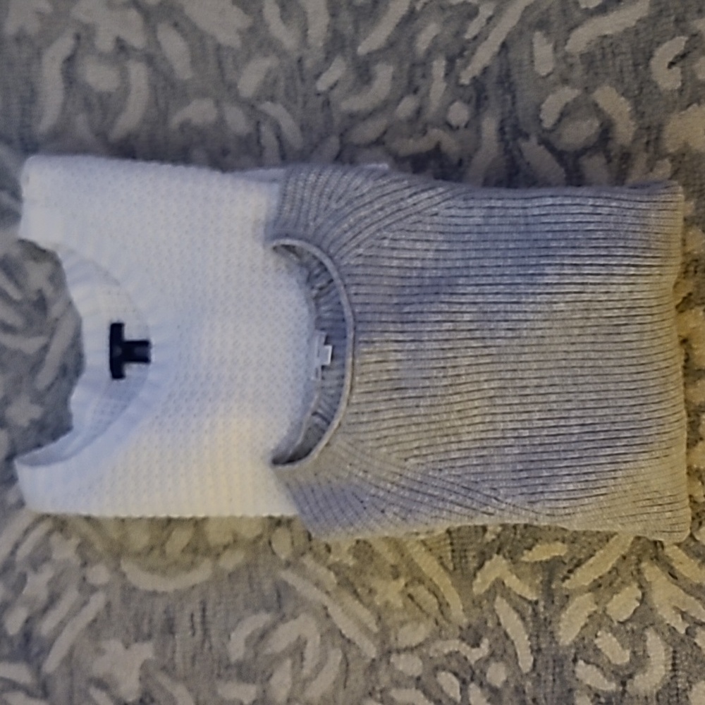 GAP Women's Cream and Gray Crewneck Sweater Duo